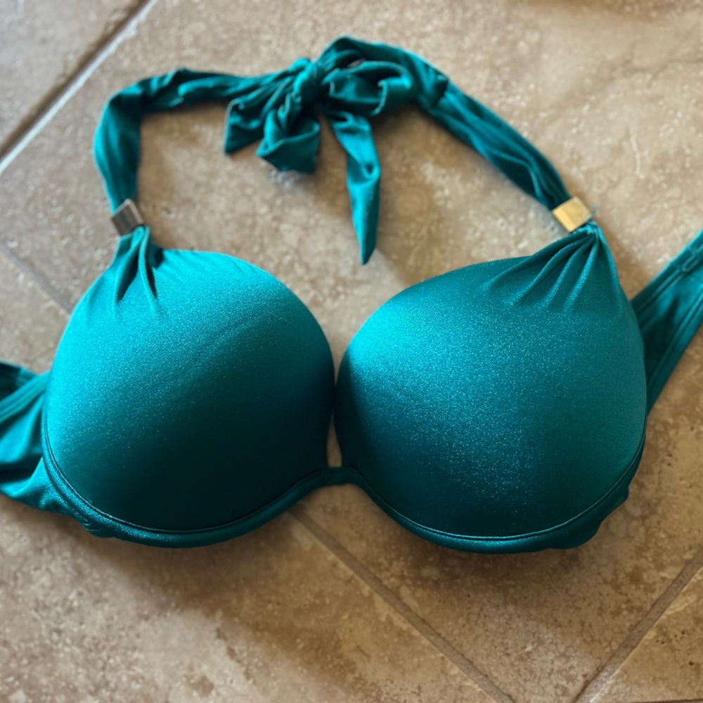 Victoria's Secret Green Bikini Molded Cup Swimwear